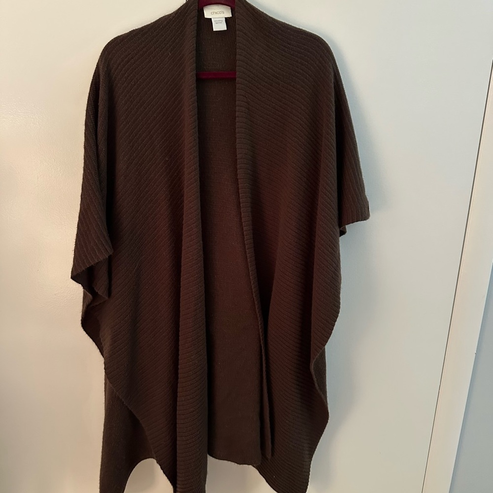 Chico's Brown Open Front Cardigan